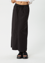 AFENDS Womens Fuji - Maxi Skirt - Black - Afends womens fuji   maxi skirt   black 