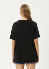 AFENDS Womens Slay - Oversized Tee - Black - Afends womens slay   oversized tee   black