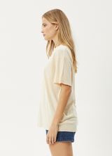 AFENDS Womens Slay - Oversized Tee - Sand - Afends womens slay   oversized tee   sand
