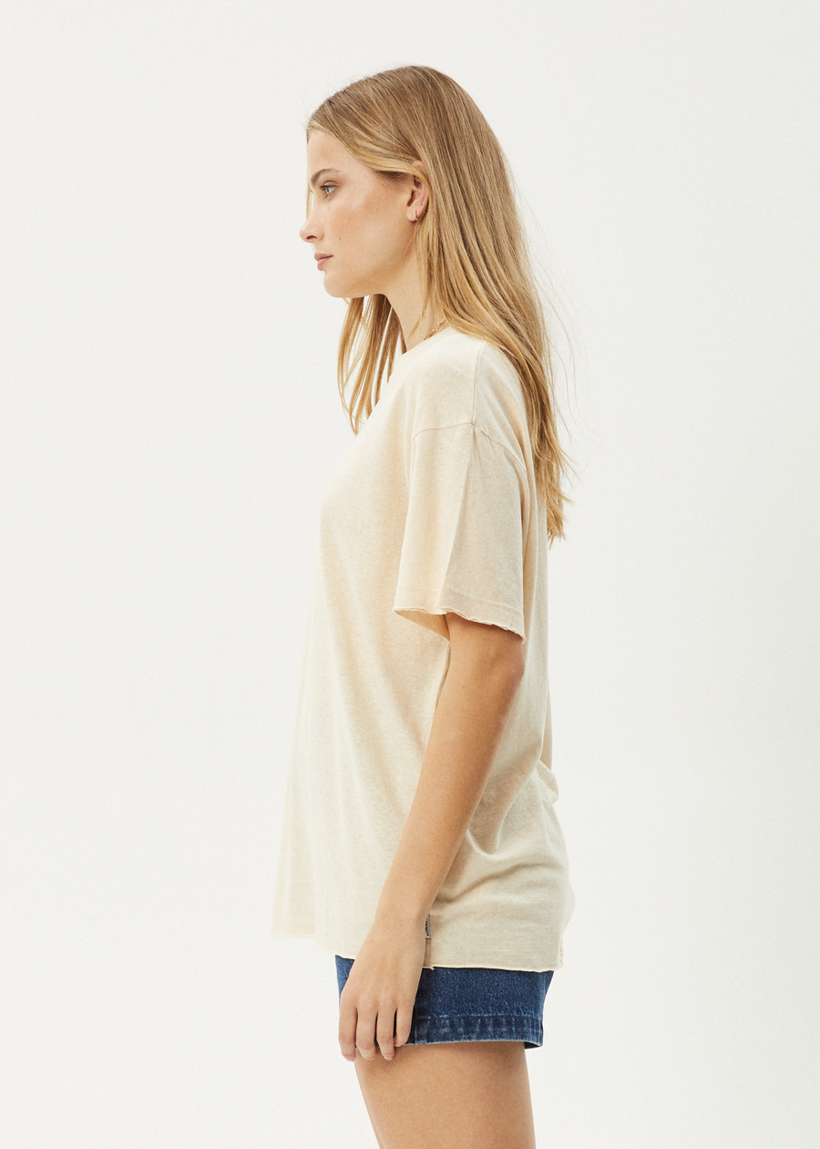 AFENDS Womens Slay - Oversized Tee - Sand