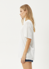 AFENDS Womens Slay - Oversized Tee - White - Afends womens slay   oversized tee   white