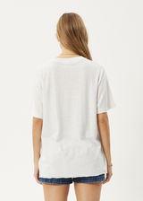 AFENDS Womens Slay - Oversized Tee - White - Afends womens slay   oversized tee   white