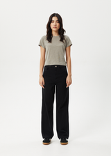 AFENDS Womens Carmen - Baby Tee - Olive - Afends womens carmen   baby tee   olive