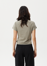 AFENDS Womens Carmen - Baby Tee - Olive - Afends womens carmen   baby tee   olive