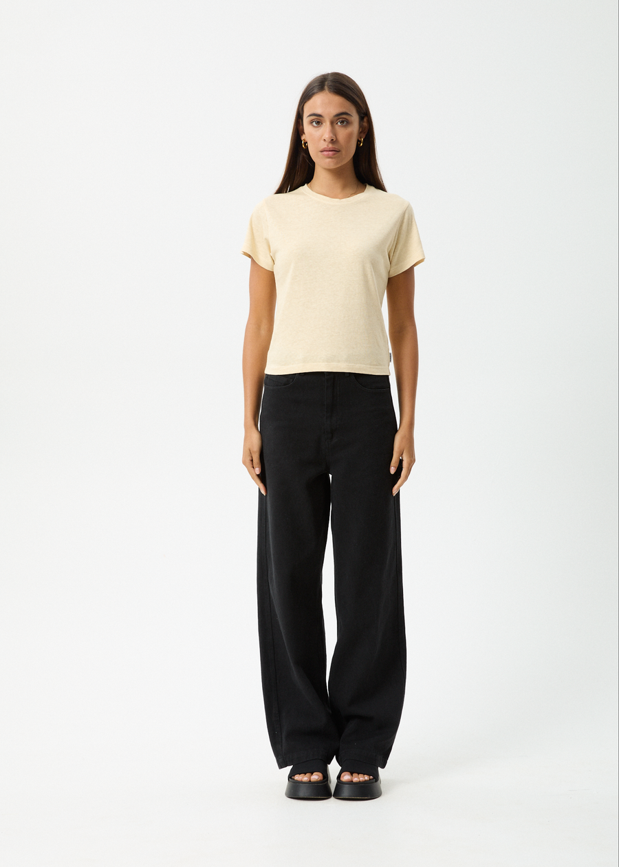 AFENDS Womens Carmen - Baby Tee - Sand