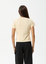 AFENDS Womens Carmen - Baby Tee - Sand - Afends womens carmen   baby tee   sand