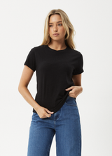 AFENDS Womens Eden - Regular Tee - Black - Afends womens eden   regular tee   black