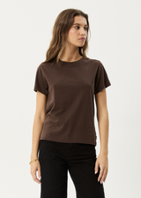 AFENDS Womens Eden - Regular Tee - Coffee - Afends womens eden   regular tee   coffee
