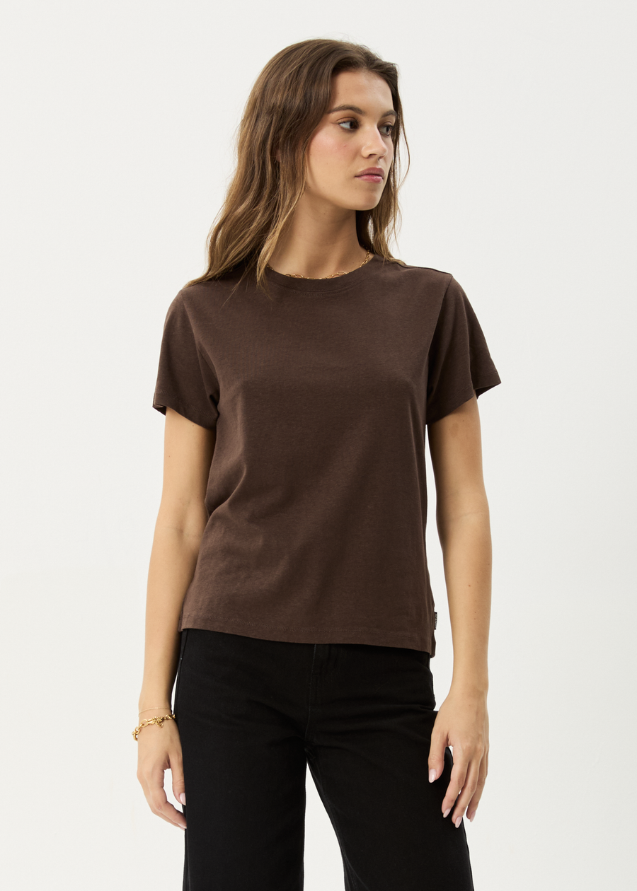 AFENDS Womens Eden - Regular Tee - Coffee