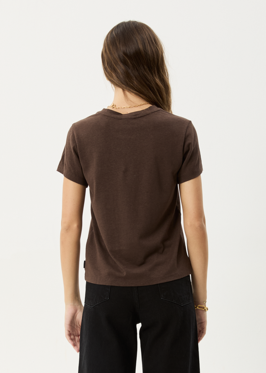 AFENDS Womens Eden - Regular Tee - Coffee
