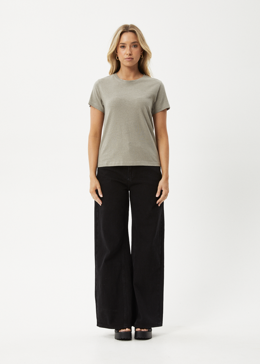 AFENDS Womens Eden - Regular Tee - Olive
