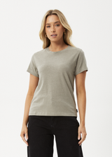 AFENDS Womens Eden - Regular Tee - Olive - Afends womens eden   regular tee   olive