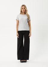 AFENDS Womens Eden - Regular Tee - Shadow Grey Marle - Afends womens eden   regular tee   shadow grey marle