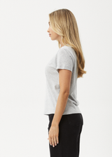 AFENDS Womens Eden - Regular Tee - Shadow Grey Marle - Afends womens eden   regular tee   shadow grey marle