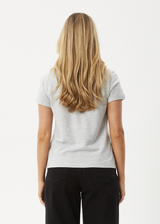 AFENDS Womens Eden - Regular Tee - Shadow Grey Marle - Afends womens eden   regular tee   shadow grey marle