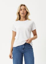 AFENDS Womens Eden - Regular Tee - White - Afends womens eden   regular tee   white