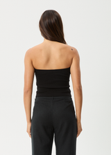 AFENDS Womens Jamie - Rib Tube Top - Black - Afends womens jamie   rib tube top   black