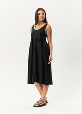 AFENDS Womens Jesse - Midi Dress - Black - Afends womens jesse   midi dress   black