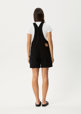 AFENDS Womens Lil Louis - Denim Overall - Washed Black - Afends womens lil louis   denim overall   washed black