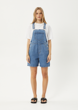 AFENDS Womens Lil Louis - Denim Overall - Worn Blue - Afends womens lil louis   denim overall   worn blue
