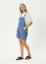 AFENDS Womens Lil Louis - Denim Overall - Worn Blue - Afends womens lil louis   denim overall   worn blue