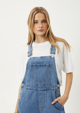 AFENDS Womens Lil Louis - Denim Overall - Worn Blue - Afends womens lil louis   denim overall   worn blue