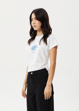 AFENDS Womens Petal - Baby Tee - White - Afends womens petal   baby tee   white