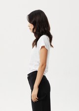 AFENDS Womens Petal - Baby Tee - White - Afends womens petal   baby tee   white