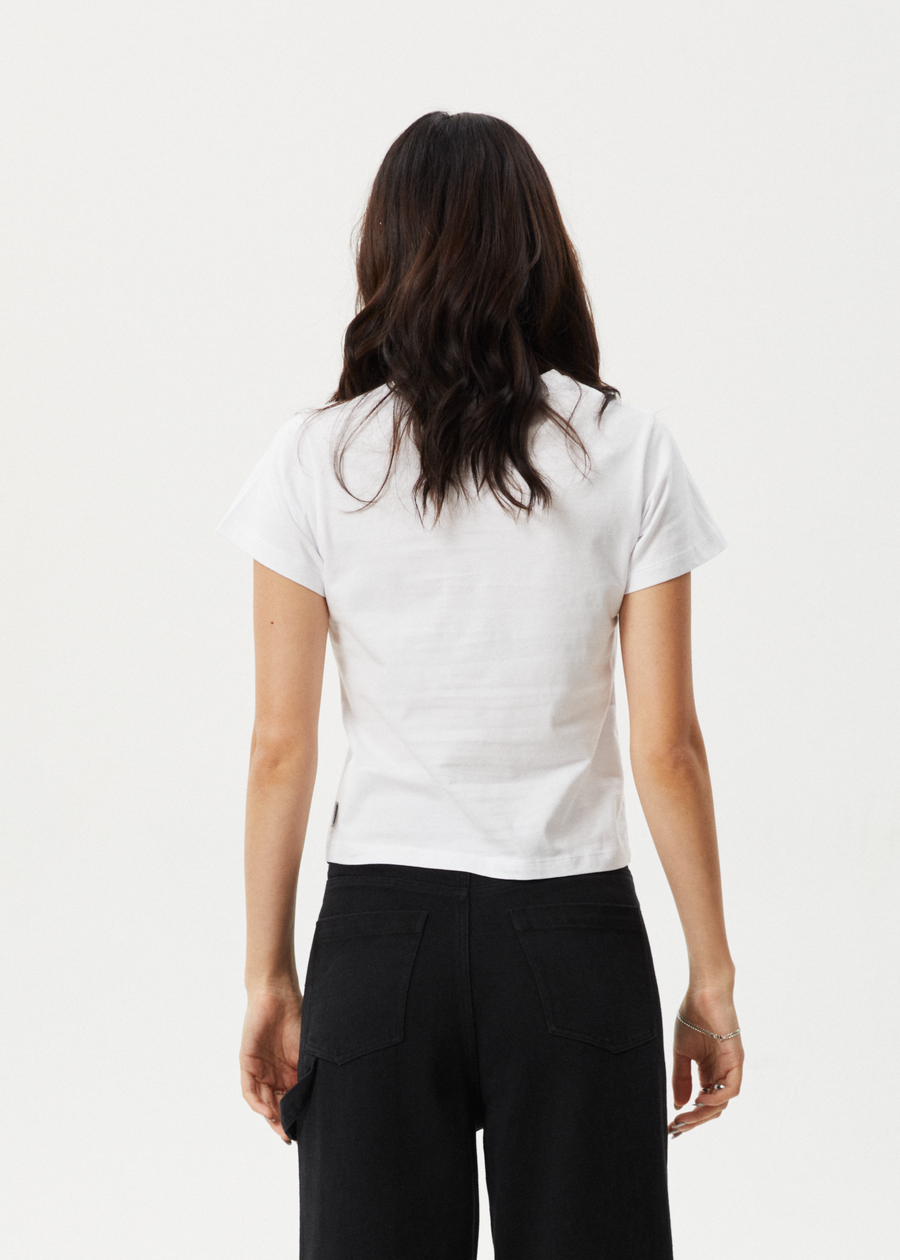 AFENDS Womens Petal - Baby Tee - White