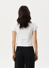 AFENDS Womens Burnt - Baby Tee - White - Afends womens burnt   baby tee   white