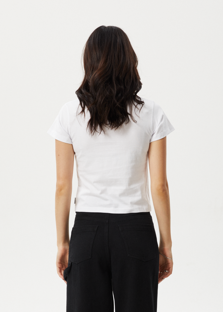 AFENDS Womens Burnt - Baby Tee - White