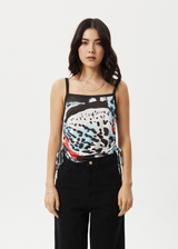 AFENDS Womens Dossy - Sheer Cami - Black - Afends womens dossy   sheer cami   black 