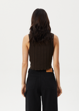 AFENDS Womens Landed - Knit Tank - Coffee - Afends womens landed   knit tank   coffee 
