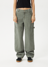 AFENDS Womens Moss - Workwear Pant - Olive - Afends womens moss   workwear pant   olive