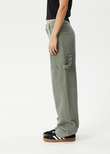 AFENDS Womens Moss - Workwear Pant - Olive - Afends womens moss   workwear pant   olive
