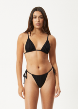 AFENDS Womens Isla - Bikini Top - Black - Afends womens isla   bikini top   black 