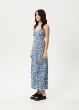 AFENDS Womens Petal - Maxi Dress - Lake Floral - Afends womens petal   maxi dress   lake floral 