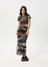 AFENDS Womens Astral - Sheer Dress - Black - Afends womens astral   sheer dress   black 