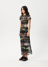 AFENDS Womens Astral - Sheer Dress - Black - Afends womens astral   sheer dress   black 