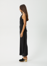 AFENDS Womens Focus - Seersucker Maxi Dress - Black - Afends womens focus   seersucker maxi dress   black