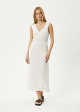 AFENDS Womens Focus - Seersucker Maxi Dress - Off White - Afends womens focus   seersucker maxi dress   off white