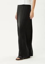 AFENDS Womens Grace - Cupro Maxi Skirt - Black - Afends womens grace   cupro maxi skirt   black