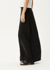 AFENDS Womens Grace - Cupro Maxi Skirt - Black - Afends womens grace   cupro maxi skirt   black
