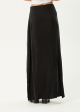 AFENDS Womens Grace - Cupro Maxi Skirt - Black - Afends womens grace   cupro maxi skirt   black