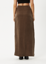 AFENDS Womens Grace - Cupro Maxi Skirt - Coffee - Afends womens grace   cupro maxi skirt   coffee 