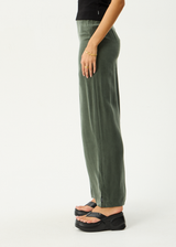 AFENDS Womens Grace - Cupro Maxi Skirt - Deep Green - Afends womens grace   cupro maxi skirt   deep green