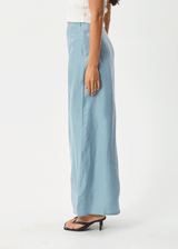 AFENDS Womens Grace - Cupro Maxi Skirt - Ether Blue - Afends womens grace   cupro maxi skirt   ether blue