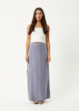 AFENDS Womens Grace - Cupro Maxi Skirt - Marlin - Afends womens grace   cupro maxi skirt   marlin 