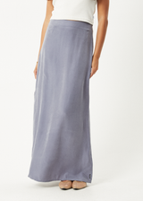 AFENDS Womens Grace - Cupro Maxi Skirt - Marlin - Afends womens grace   cupro maxi skirt   marlin 