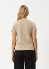AFENDS Womens Garden Buds - Classic Tee - Taupe - Afends womens garden buds   classic tee   taupe